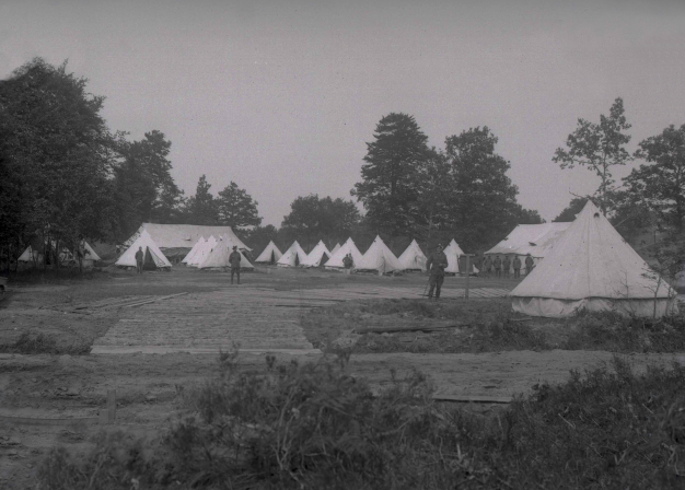 Camp du dtachement du 14me bataillon de fusilliers cossais  Saint-vroult Notre-Dame-des-Bois